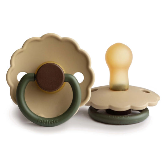 FRIGG Round Pacifier - Daisy Latex Size 1 - Acorn