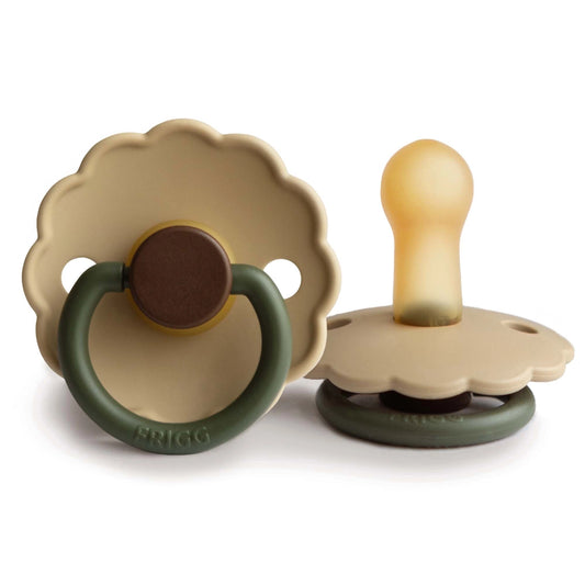 FRIGG Round Pacifier - Daisy Latex Size 2 - Acorn