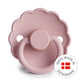 FRIGG Round Pacifier - Daisy Latex Size 2 - Baby Pink