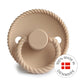FRIGG Round Pacifier - Rope Silicone Size 2 - Croissant