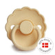 FRIGG Round Pacifier - Daisy Latex Size 1 - Pale Daffodil