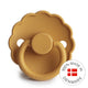 FRIGG Round Pacifier - Daisy Latex Size 2 - Honey Gold