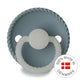 FRIGG Round Pacifier - Rope Night Silicone Size 1 - Stone Blue