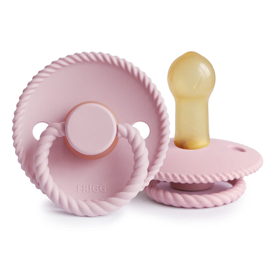 Ciuccio rotondo FRIGG - Corda in lattice - Taglia 2 - Rosa baby