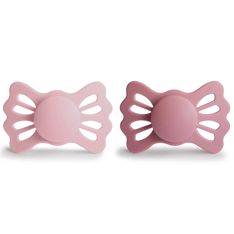 FRIGG Pacifier - Lucky Silicone 2-Pack Size 2 - Cedar/Baby Pink