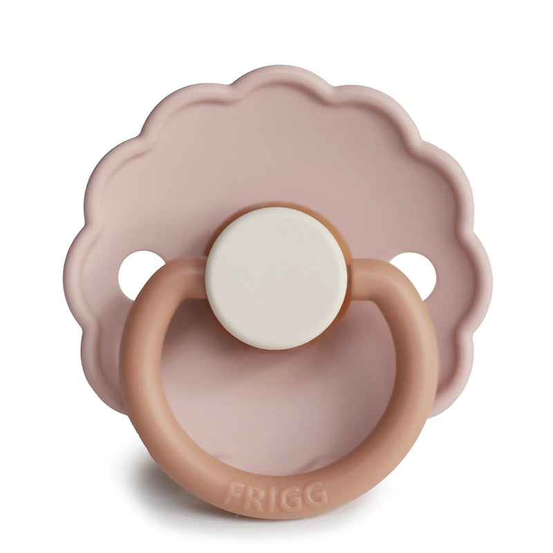 FRIGG Round Pacifier - Daisy Latex Size 2 - Biscuit