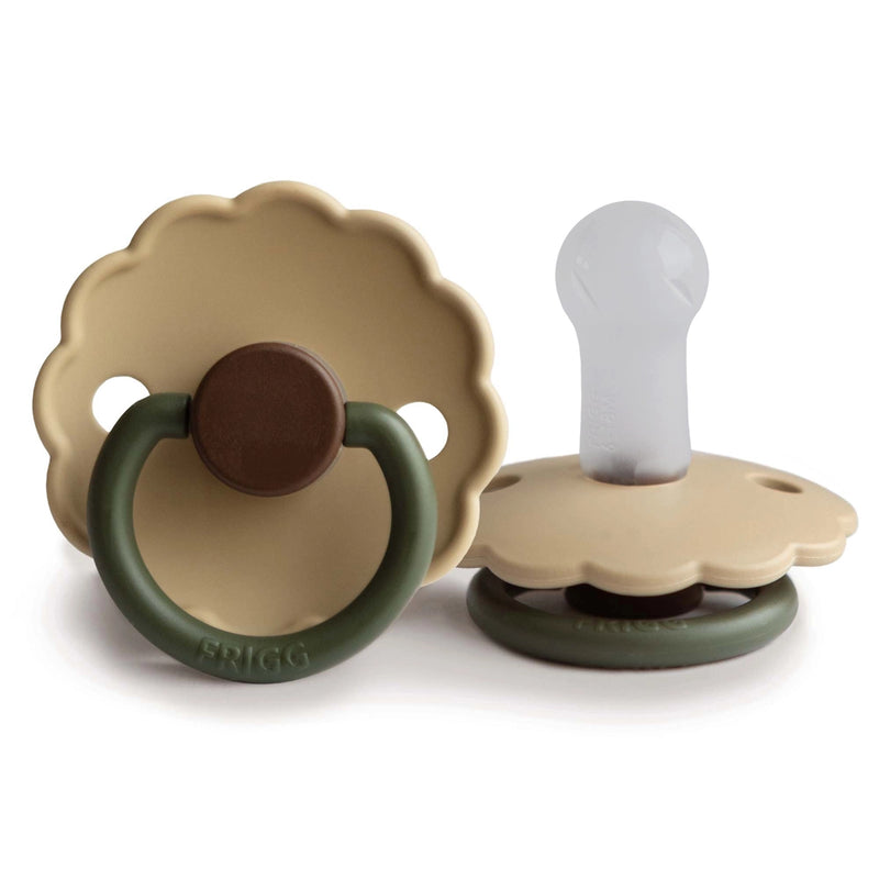 FRIGG Round Pacifier - Daisy Silicone Size 2 - Acorn
