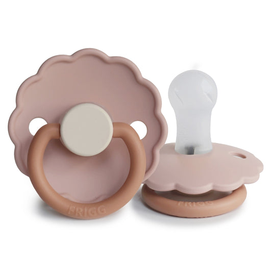 FRIGG Round Pacifier - Daisy Silicone Size 1 - Biscuit