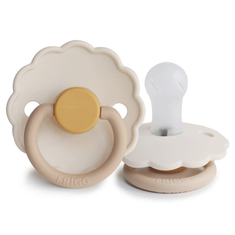 FRIGG Round Pacifier - Daisy Silicone Size 1 - Chamomile
