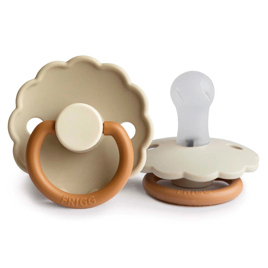 FRIGG Round Pacifier - Daisy Silicone Size 1 - Desert