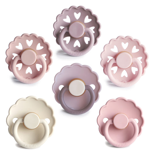 FRIGG 6-Pack Pacifiers - Latex Size 1 - Blooming Love