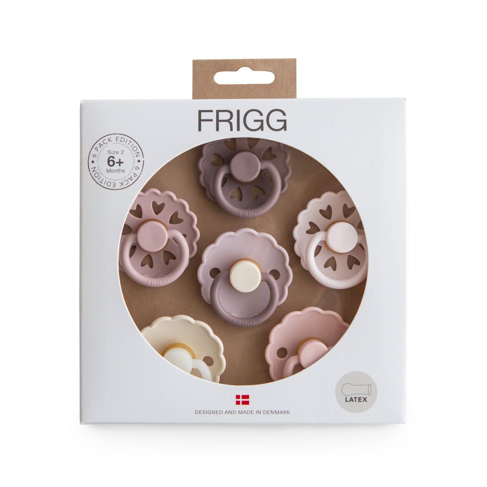 FRIGG 6-Pack Pacifiers - Latex Size 2 - Blooming Love