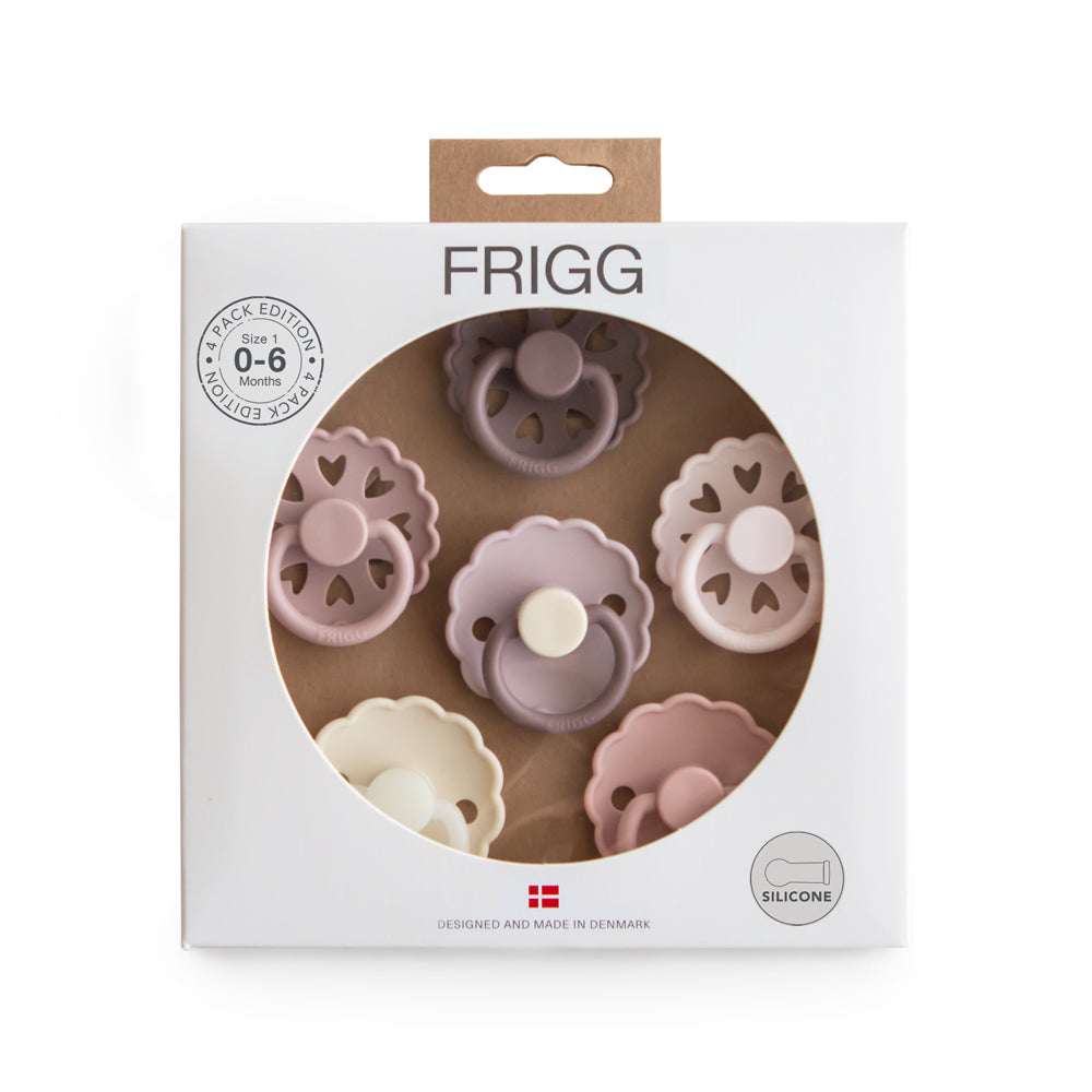 FRIGG 6-Pack Pacifiers - Silicone Size 1 - Blooming Love