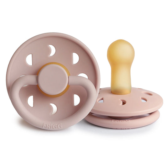 FRIGG Round Pacifier - Moon Phase Latex Size 2 - Blush