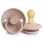 FRIGG Round Pacifier - Rope Latex Size 2 - Blush