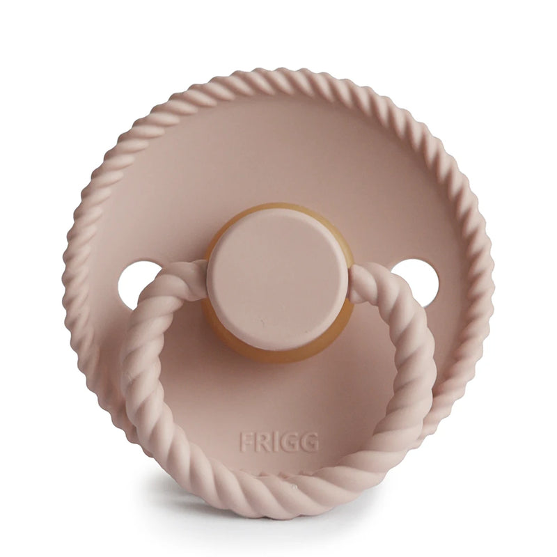 FRIGG Round Pacifier - Rope Latex Size 2 - Blush