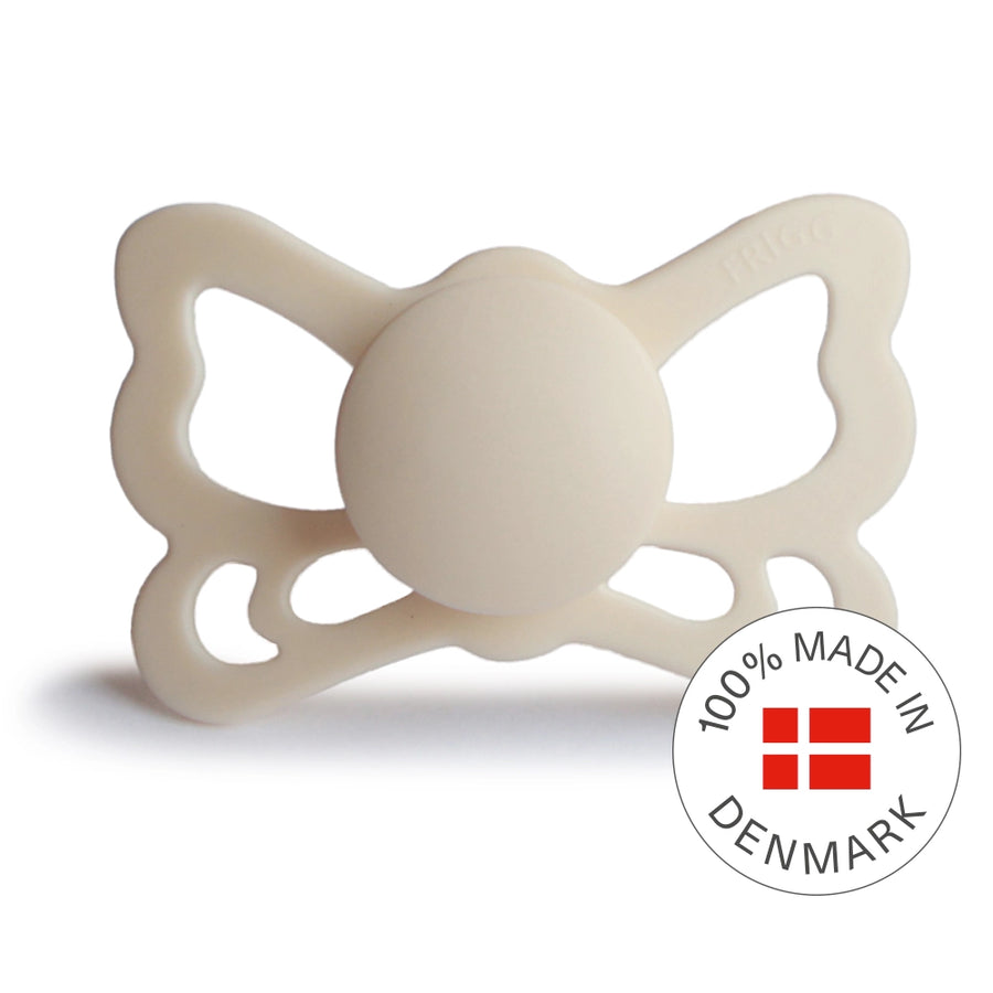 FRIGG Anatomical Pacifier - Butterfly Silicone Size 2 - Cream