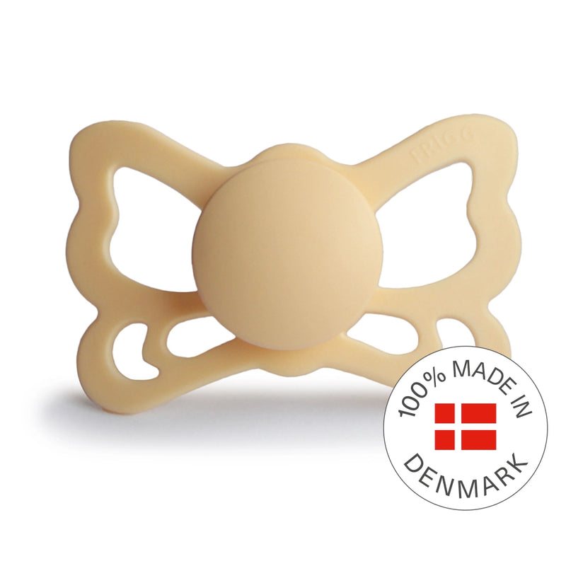 FRIGG Anatomical Pacifier - Butterfly Silicone Size 2 - Pale Daffodil