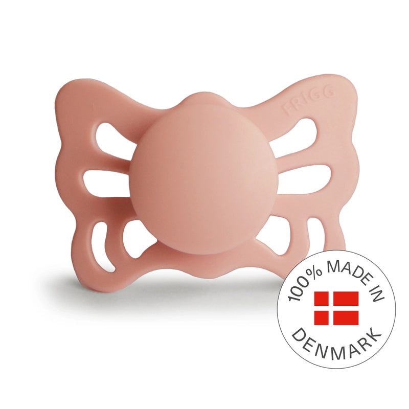FRIGG Anatomical Pacifier - Butterfly Silicone Size 1 - Pretty In Peach