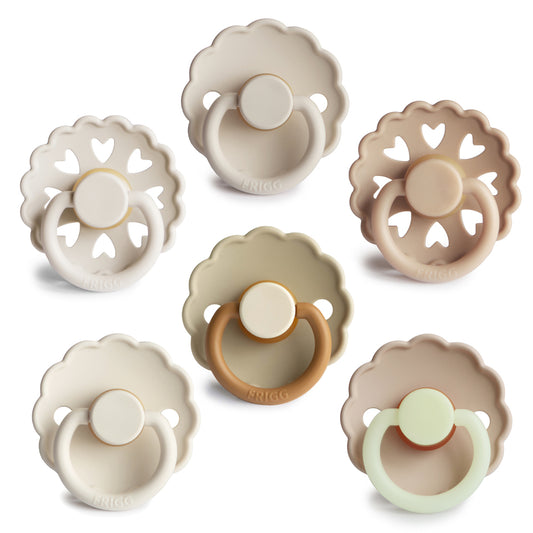FRIGG 6-Pack Pacifiers - Latex Size 1 - Cinnamon Charm
