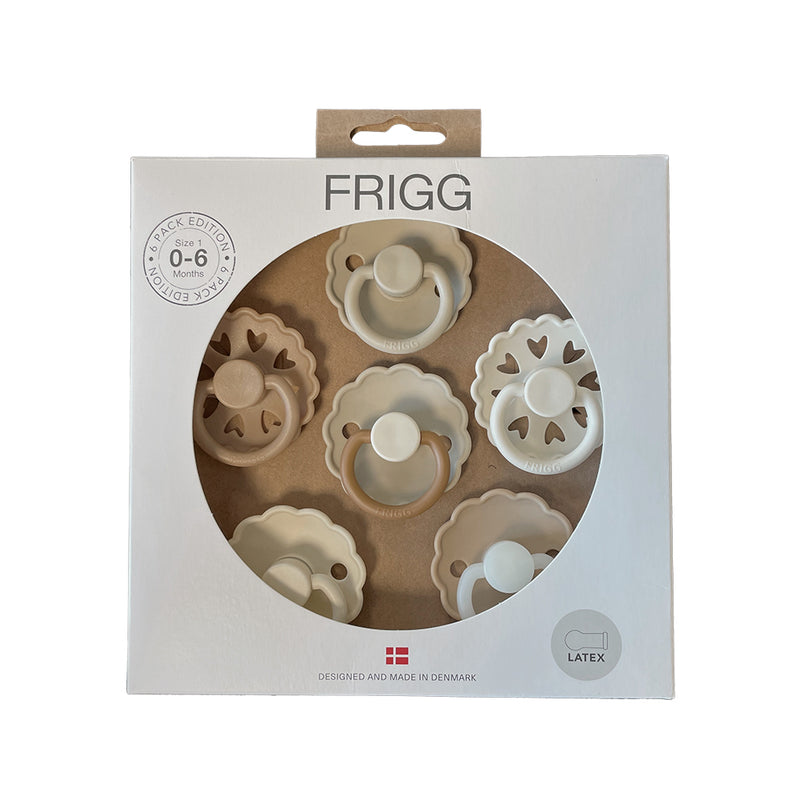 FRIGG 6-Pack Pacifiers - Latex Size 1 - Cinnamon Charm
