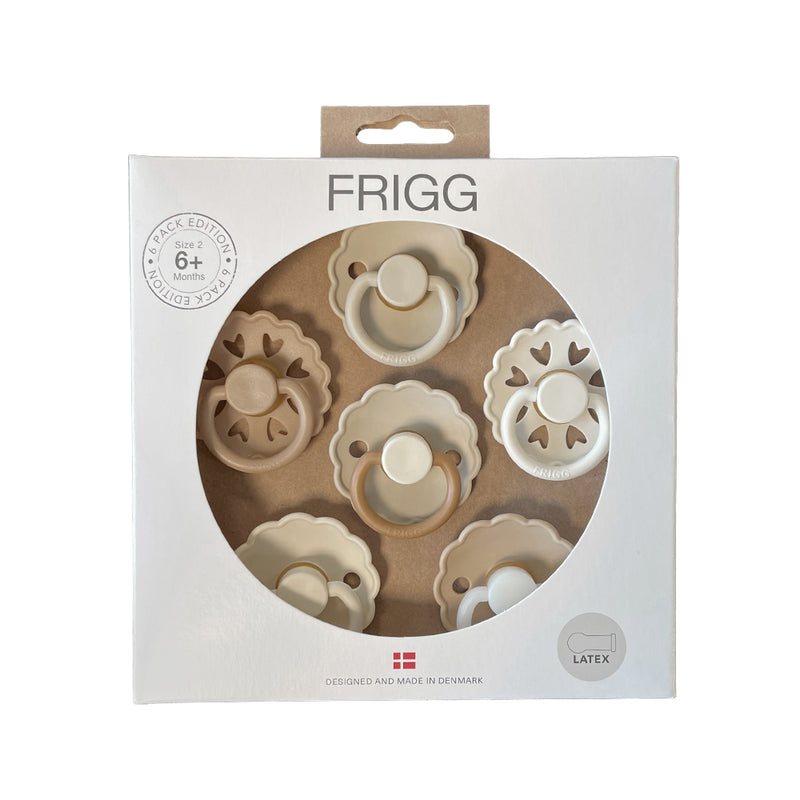 FRIGG 6-Pack Pacifiers - Latex Size 2 - Cinnamon Charm