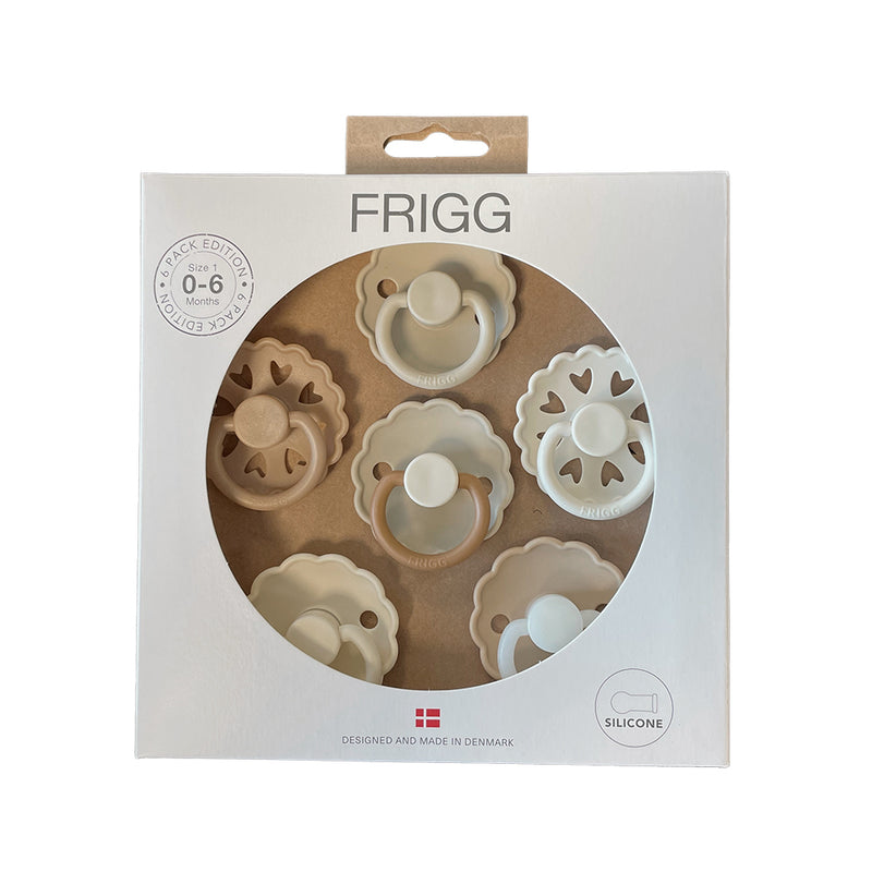 FRIGG 6-Pack Pacifiers - Silicone Size 1 - Cinnamon Charm