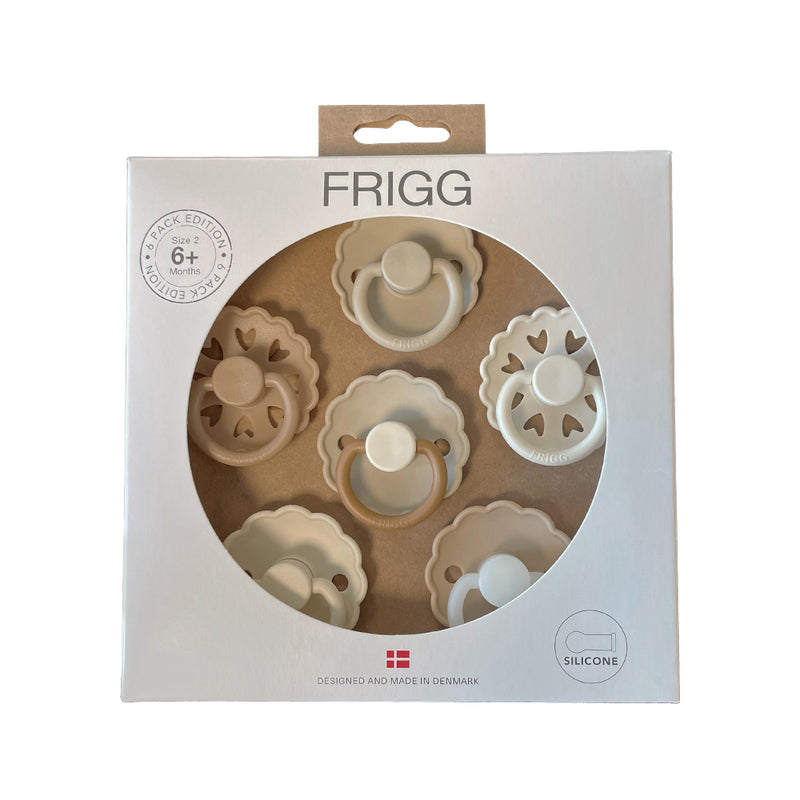 FRIGG 6-Pack Pacifiers - Silicone Size 2 - Cinnamon Charm