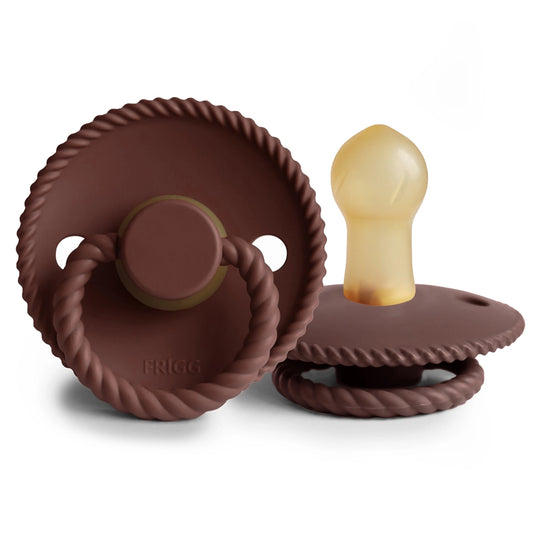 FRIGG Round Pacifier - Rope Latex Size 1 - Cocoa