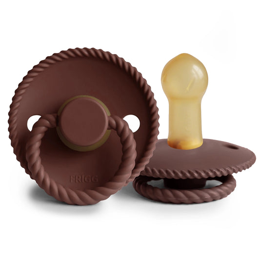 FRIGG Round Pacifier - Rope Latex Size 2 - Cocoa