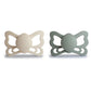 FRIGG Pacifier - Butterfly Silicone 2-Pack Size 2 - Cream/Sage