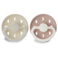 FRIGG Pacifier - Moon Phase Night Silicone 2-Pack Size 2 - Blush/Cream