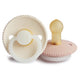 FRIGG Pacifier - Rope Night Latex 2-Pack Size 1 - Blush/Cream