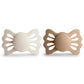 FRIGG Pacifier - Lucky Silicone 2-Pack Size 2 - Cream/Croissant