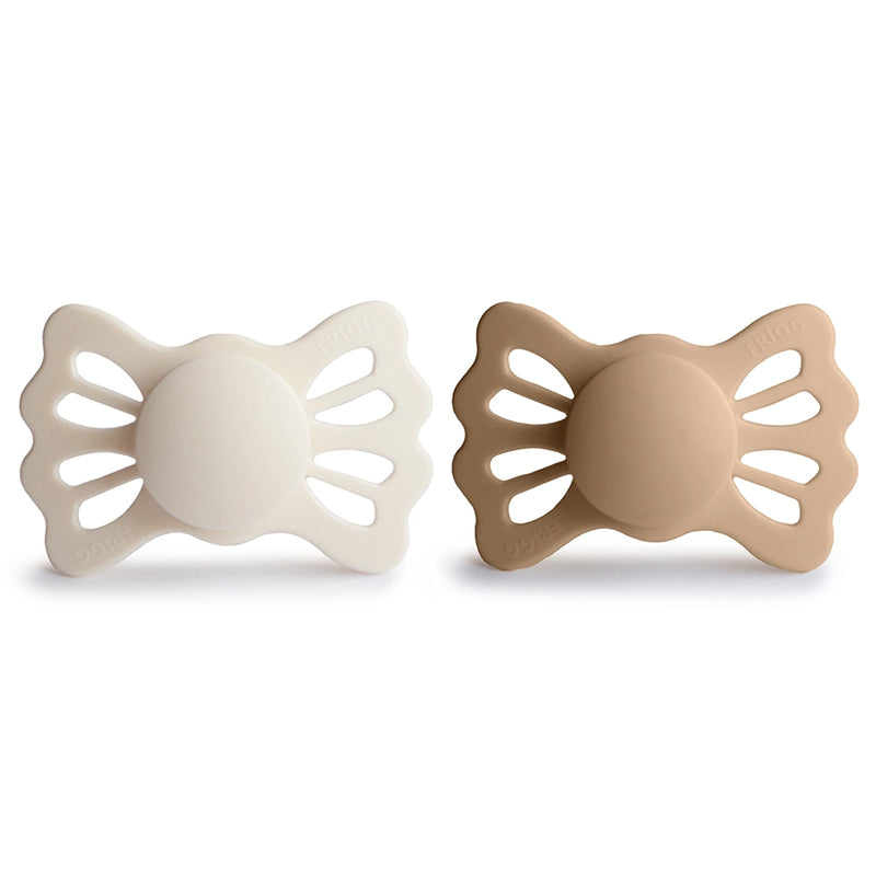 FRIGG Pacifier - Lucky Silicone 2-Pack Size 2 - Cream/Croissant