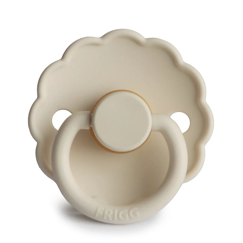 FRIGG Round Pacifier - Daisy Latex Size 1 - Cream