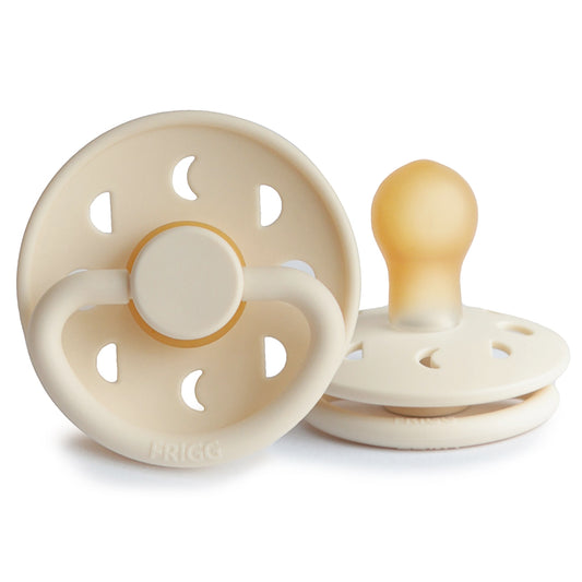 FRIGG Round Pacifier - Moon Phase Latex Size 1 - Cream