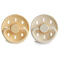 FRIGG Pacifier - Moon Phase Latex 2-Pack Size 1 - Pale Daffodil/Cream