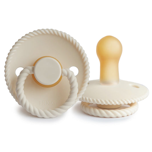 FRIGG Round Pacifier - Rope Latex Size 2 - Cream