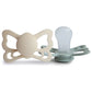 FRIGG Pacifier - Butterfly Silicone 2-Pack Size 2 - Cream/Sage