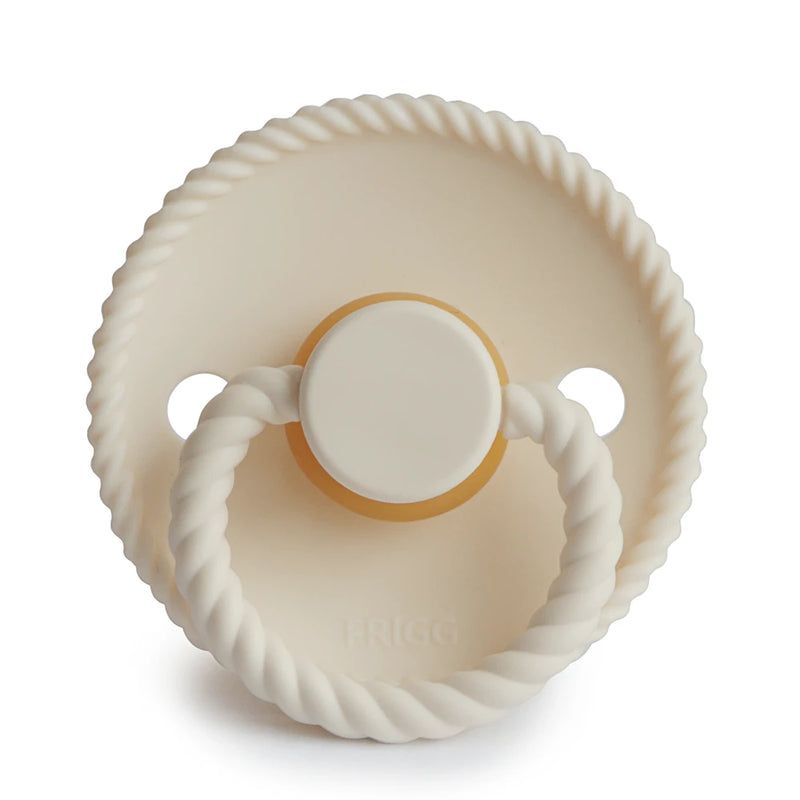 FRIGG Round Pacifier - Rope Latex Size 2 - Cream