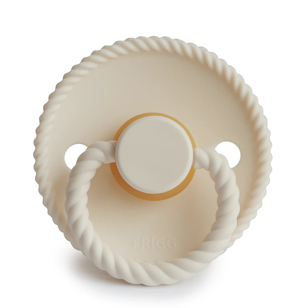 FRIGG Round Pacifier - Rope Latex Size 1 - Cream