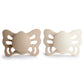 FRIGG Pacifier - Butterfly Silicone 2-Pack Size 1 - Cream/Croissant