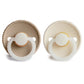 FRIGG Pacifier - Rope Night Latex 2-Pack Size 1 - Cream/Croissant