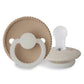 FRIGG Pacifier - Rope Night Silicone 2-Pack Size 1 - Cream/Croissant