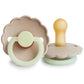 FRIGG Round Pacifier - Daisy Night Latex Size 2 - Croissant