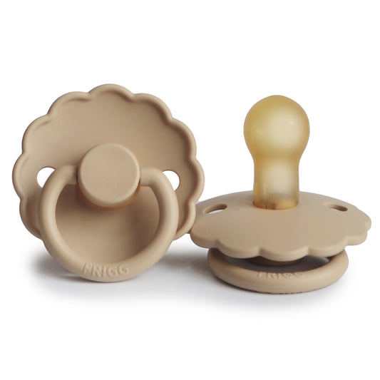 FRIGG Round Pacifier - Daisy Latex Size 1 - Croissant