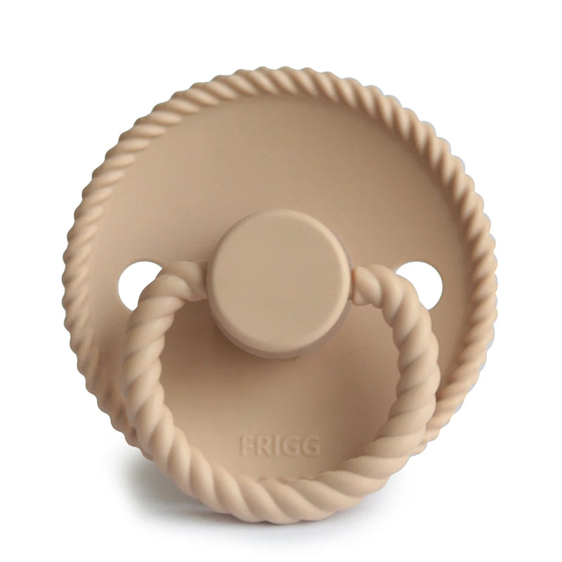 FRIGG Round Pacifier - Rope Silicone Size 1 - Croissant
