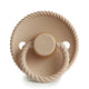 FRIGG Round Pacifier - Rope Latex Size 2 - Croissant