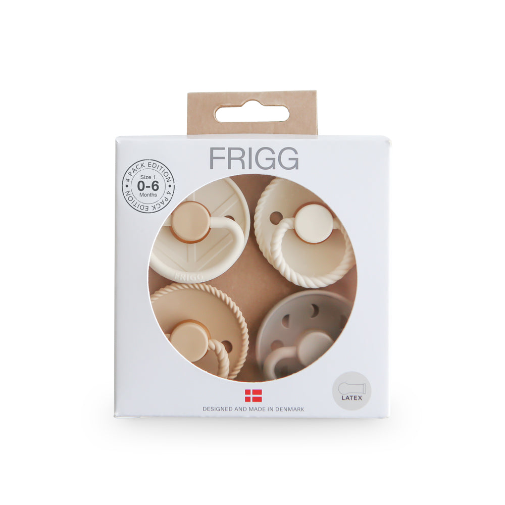 FRIGG 4-Pack Pacifiers - Latex Size 1 - Crystal Sparkle